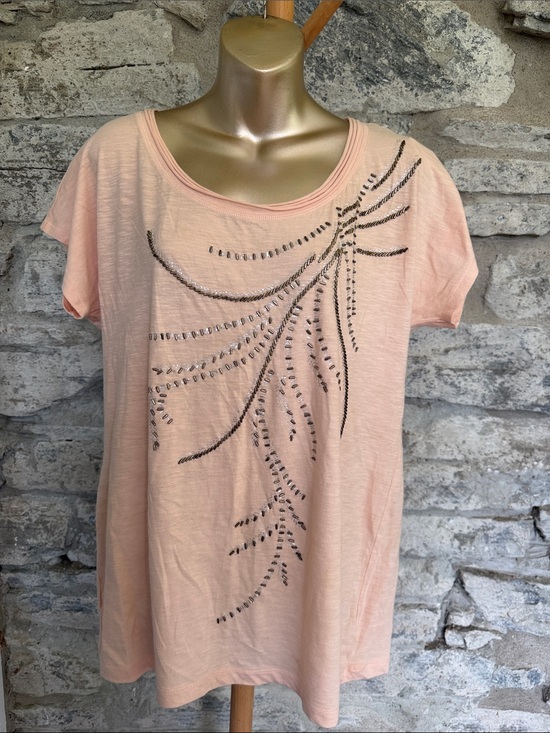 LOFT Tops - Embellished Short-Sleeve Top